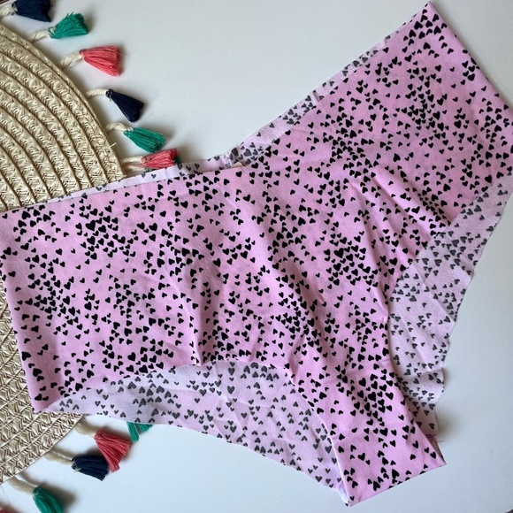 Victoria's Secret No Show Cheeky Panty Pink Heart Sprinkles XXL NEW - Picture 2 of 3
